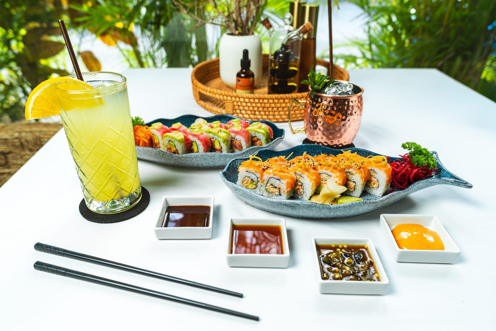 Platillos de sushi en MERO 18